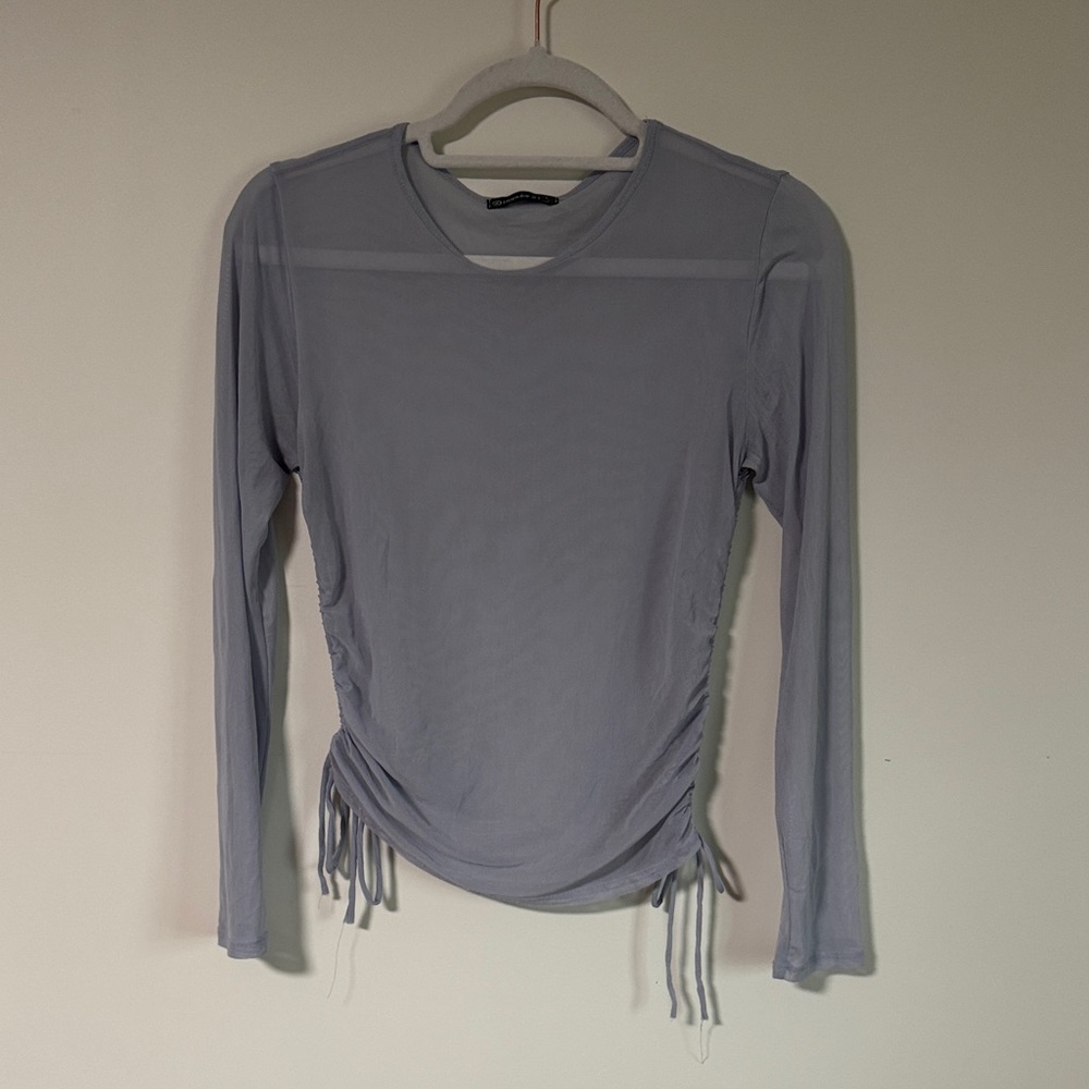 Women's Light Gray Long Sleeve Top